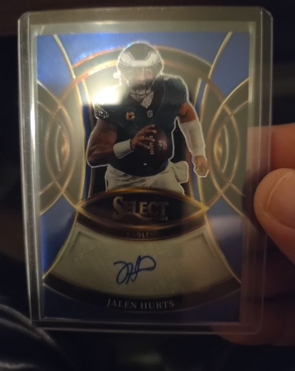 2025 Panini Select Jalen Hurts Auto Blue /149 — front