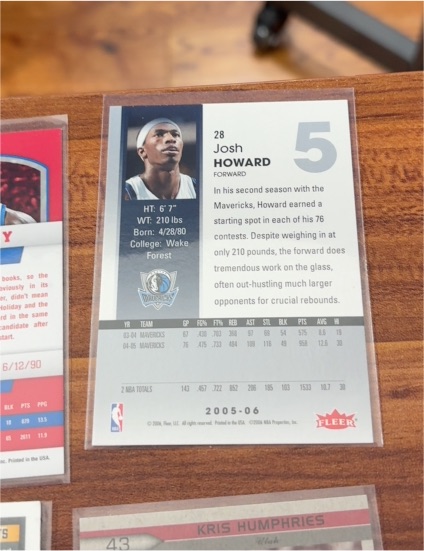 2005-06 Fleer #5 Josh Howard — front