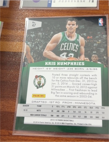 2013-14 Panini #47 Kris Humphries — front