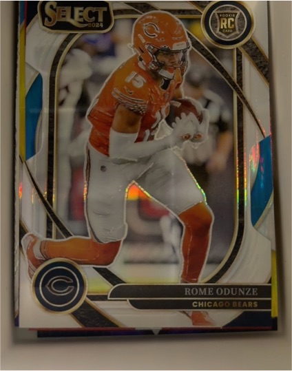 2024 Panini Select #236 Rome Odunze Silver Prizm Die Cut Rookie — front