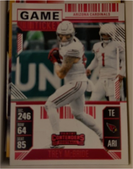 2024 Panini Contenders #1 Trey McBride Game Ticket Red — front