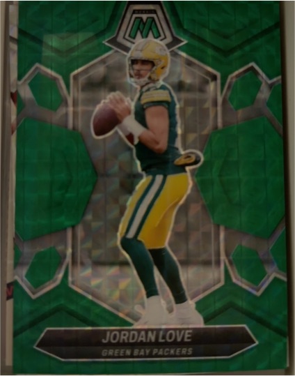 2024 Panini Mosaic #78 Jordan Love Green Mosaic Prizm — front