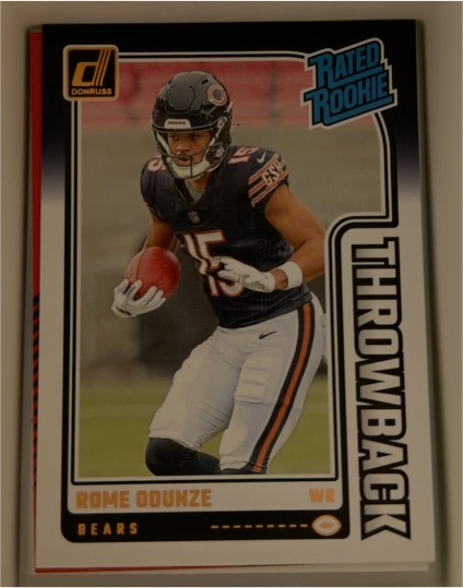 2024 Panini Donruss #4 Rome Odunze Rated Rookie Throwback Chicago Bears — front