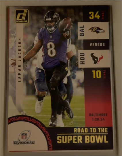 2024 Donruss Road to the Super Bowl #SBDR1 Lamar Jackson — front