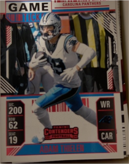 2024 Panini Contenders #15 Adam Thielen Game Ticket — front