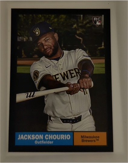 2024 Topps Archives #44 Jackson Chourio Black Foil 1961 Design RC Milwaukee Brewers — front