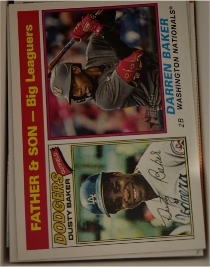 2025 Topps Heritage #70 Dusty Baker/Darren Baker Father & Son — front