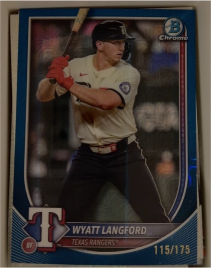 2025 Bowman Chrome #115 Wyatt Langford — front