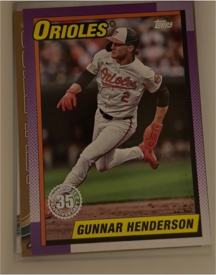 2025 Topps Series 1 #T90-32 Gunnar Henderson 35th Anniversary Baltimore Orioles — front