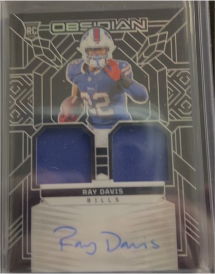 2024 Panini Obsidian #RMI-RDS Ray Davis Rookie Materials Ink Dual Patch Auto — front