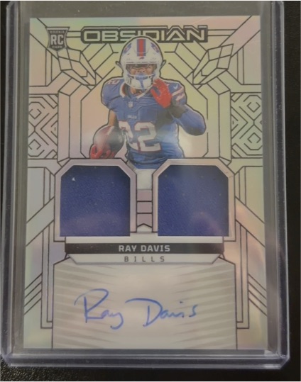 2024 Panini Obsidian #RMI-RDS Ray Davis Rookie Materials Ink Dual Patch Auto — front