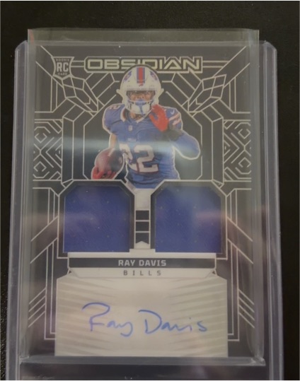 2024 Panini Obsidian #RJJ-RDS Ray Davis Rookie Patch Auto — front
