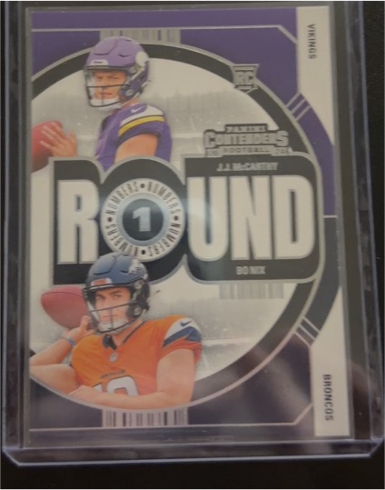2024 Panini Contenders Football Round 1 #4 J.J. McCarthy & Bo Nix — front