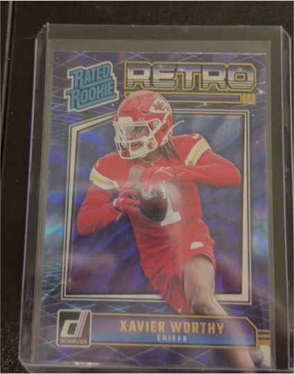 2024 Panini Donruss Retro Rated Rookie #14 Xavier Worthy — front