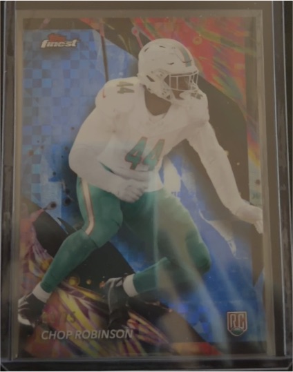 2024 Topps Finest #57 Chop Robinson RC Blue Checkerboard Refractor — front