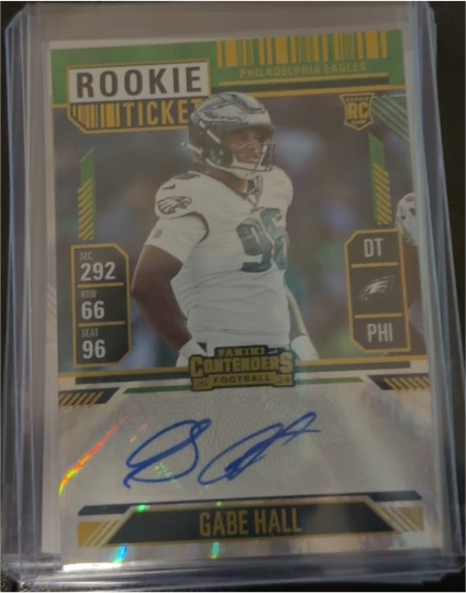 2024 Panini Contenders #268 Gabe Hall Rookie Ticket — front