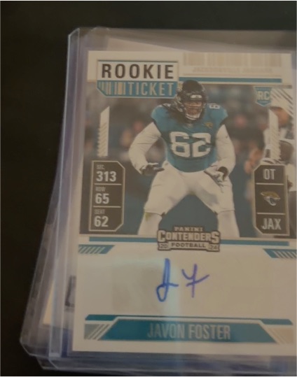 2024 Panini Contenders #254 Javon Foster Rookie Ticket — front