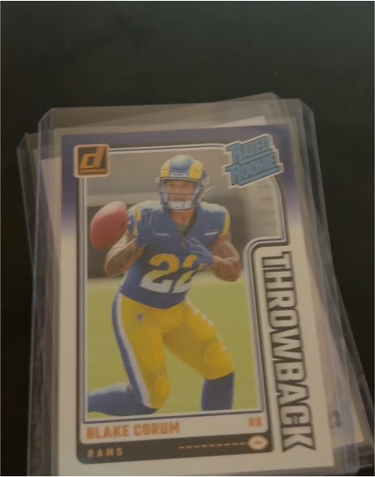 2024 Panini Donruss #35 Blake Corum Rated Rookie Throwback — front