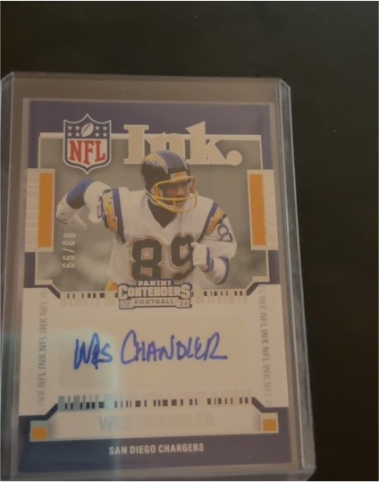 2024 Panini Contenders NFL Ink #INK-WCR Wes Chandler — front