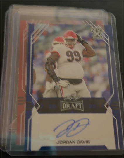 2022 Leaf Draft #BA-JD3 Jordan Davis — front