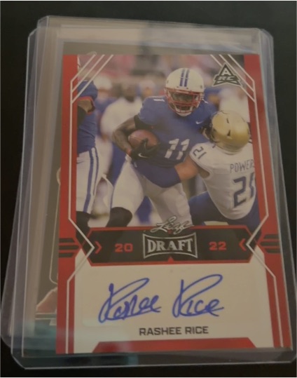2022 Leaf Draft #BA-RR3 Rashee Rice — front