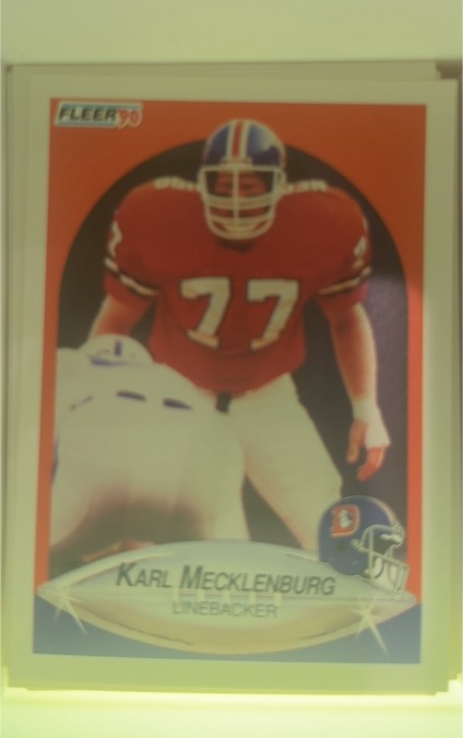 1990 Fleer #28 Karl Mecklenburg — front