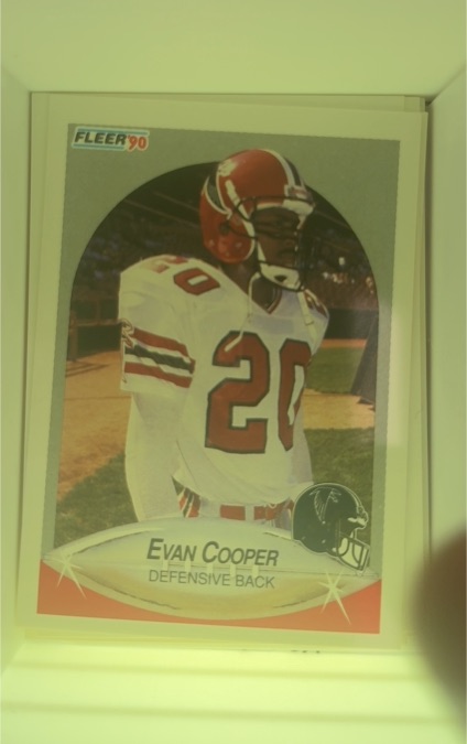 1990 Fleer #374 Evan Cooper Atlanta Falcons — front