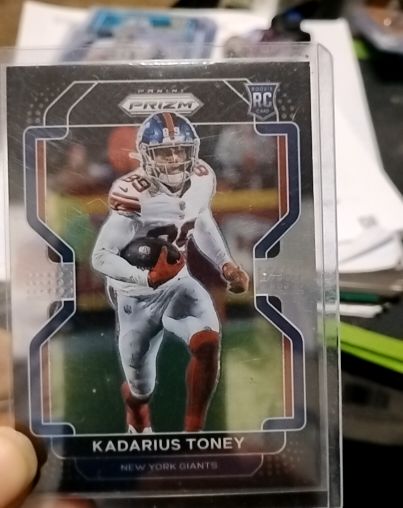 2021 Panini Chronicles Prizm Black #PB-11 Kadarius Toney Rookie New York Giants — front