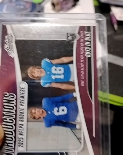 2025 Panini Absolute Introductions #I-JDT Jaxson Dart and Isaac Teslaa — front