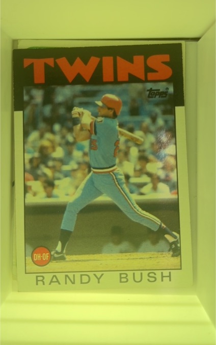 1986 Topps #214 Randy Bush Minnesota Twins — front