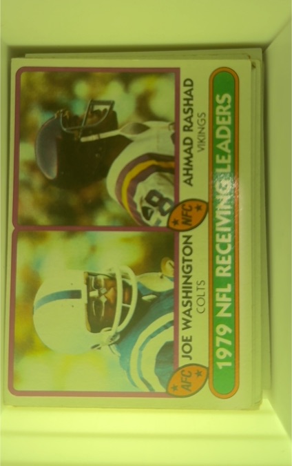 1980 Topps #332 1979 Receiving Leaders - Joe Washington / Ahmad Rashad — front
