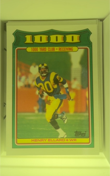 1988 Topps 1000 Yard Club #21 Henry Ellard — front