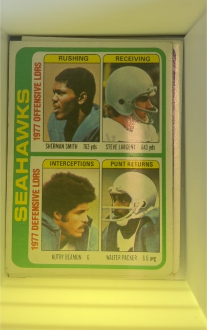 1978 Topps #526 Sherman Smith / Steve Largent / Autry Beamon / Walter Packer — front