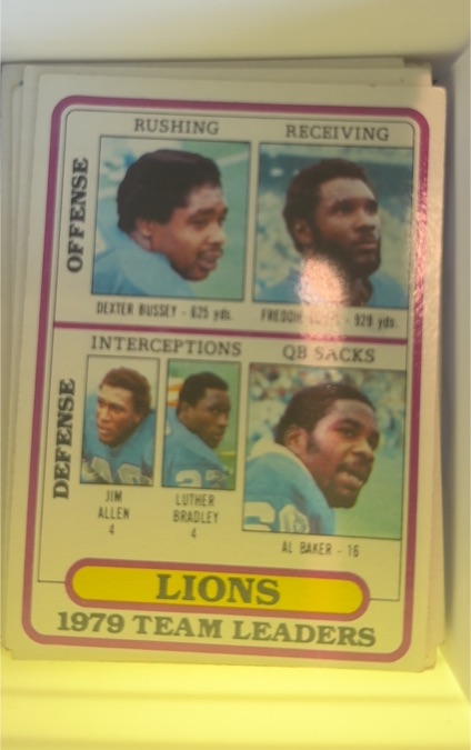 1980 Topps #488 Detroit Lions Team Leaders — front