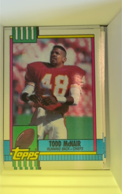 1990 Topps #250 Todd McNair Kansas City Chiefs — front