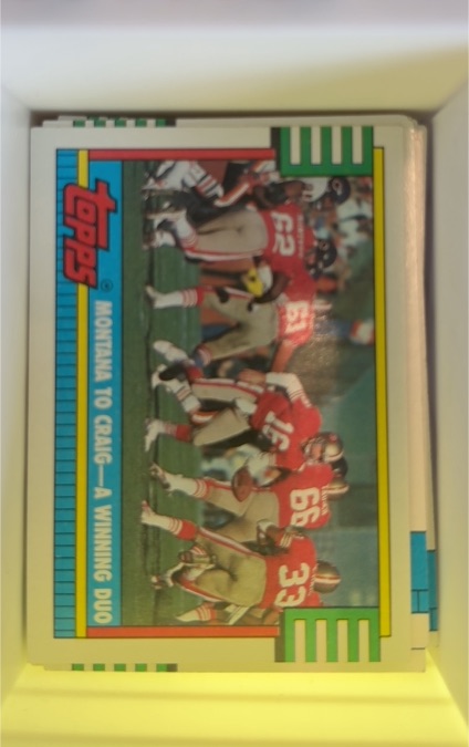 1990 Topps #515 Montana To Craig - A Winning Duo — front