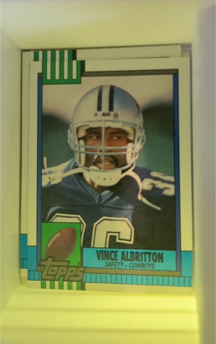 1990 Topps #492 Vince Albritton — front
