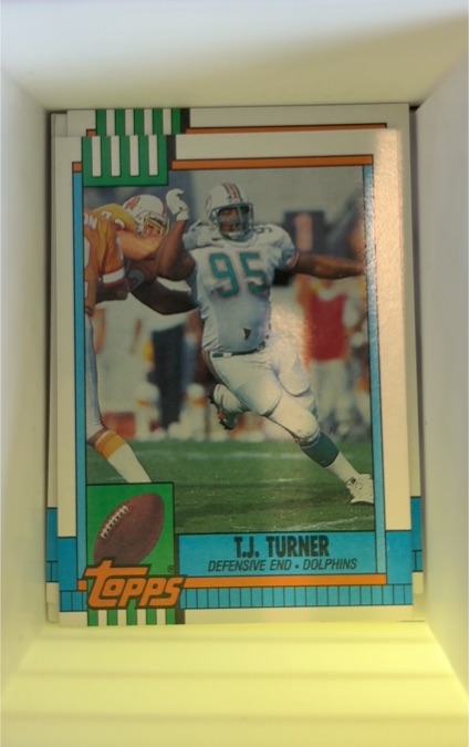 1990 Topps #331 T.J. Turner Miami Dolphins — front