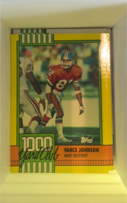 1990 Topps 1000 Yard Club #21 Vance Johnson — front