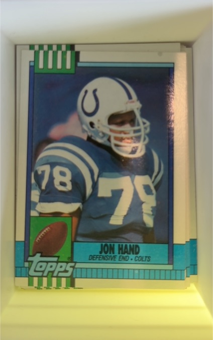 1990 Topps #308 Jon Hand Indianapolis Colts — front