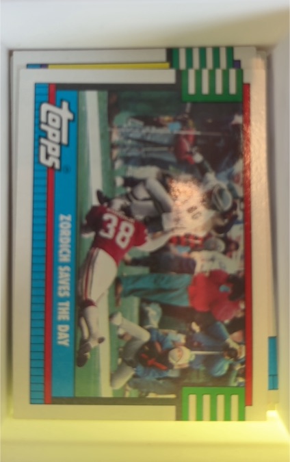 1990 Topps #507 Michael Zordich Saves the Day — front