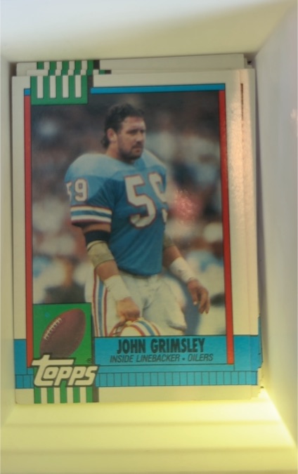 1990 Topps #224 John Grimsley Houston Oilers — front