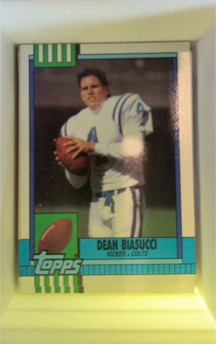 1990 Topps #315 Dean Biasucci Indianapolis Colts — front