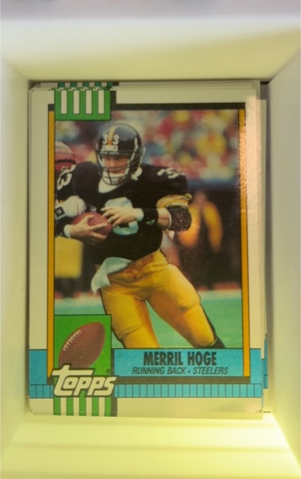 1990 Topps #185 Merril Hoge — front