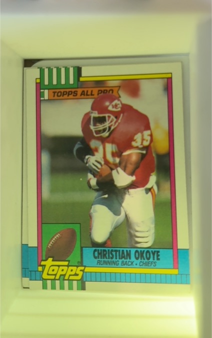 1990 Topps #253 Christian Okoye — front