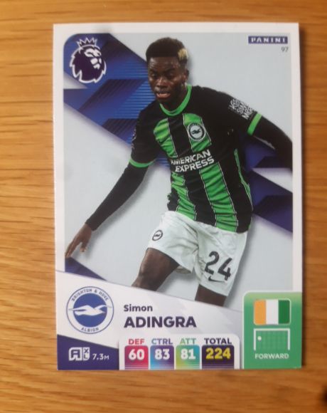 2025 Panini Premier League #97 Simon Adingra — front