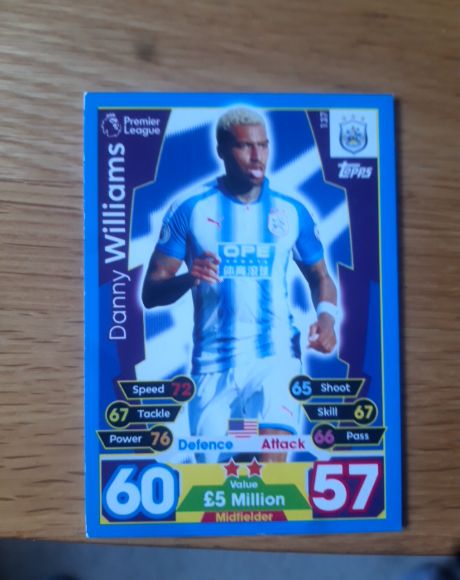 2017 Topps Match Attax Premier League #60 Danny Williams — front