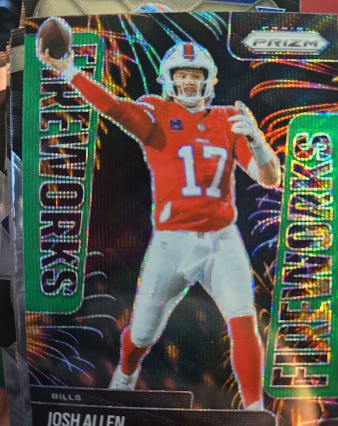 2025 Panini Prizm Fireworks #23 Josh Allen — front