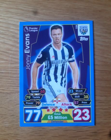 2021-22 Topps Match Attax #328 Jonny Evans — front