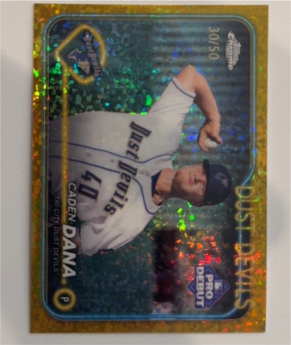 2024 Topps Pro Debut Chrome Gold Mini Diamond #PDC-58 Caden Dana — front